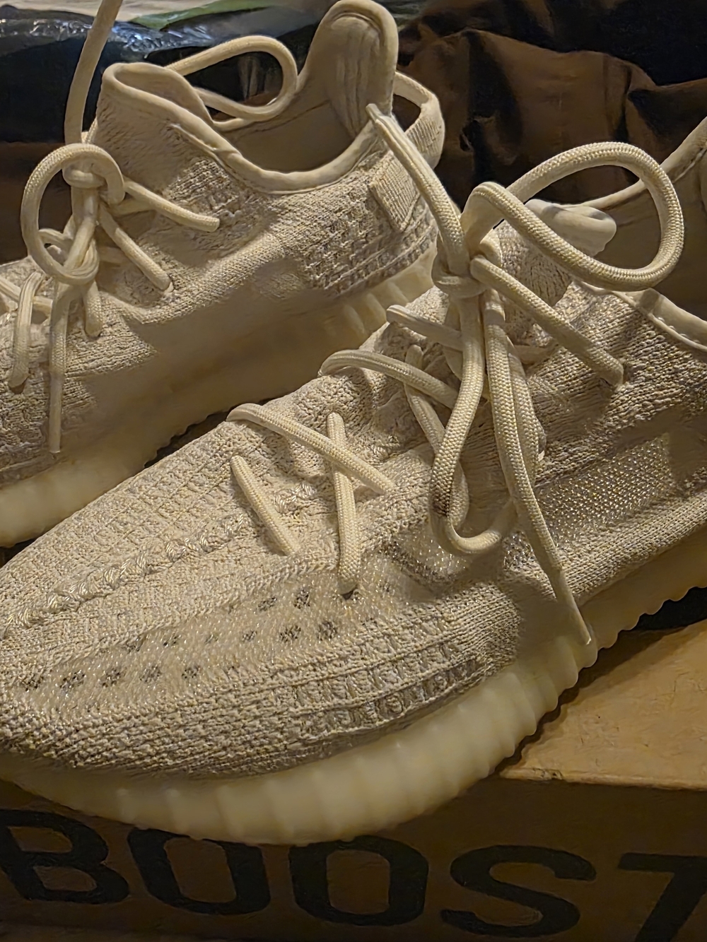 Yeezy Boost 350 V2 Triple Cream Knit Sneakers